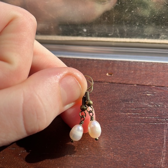 Freshwater pearl earrings - Picture 5 of 5